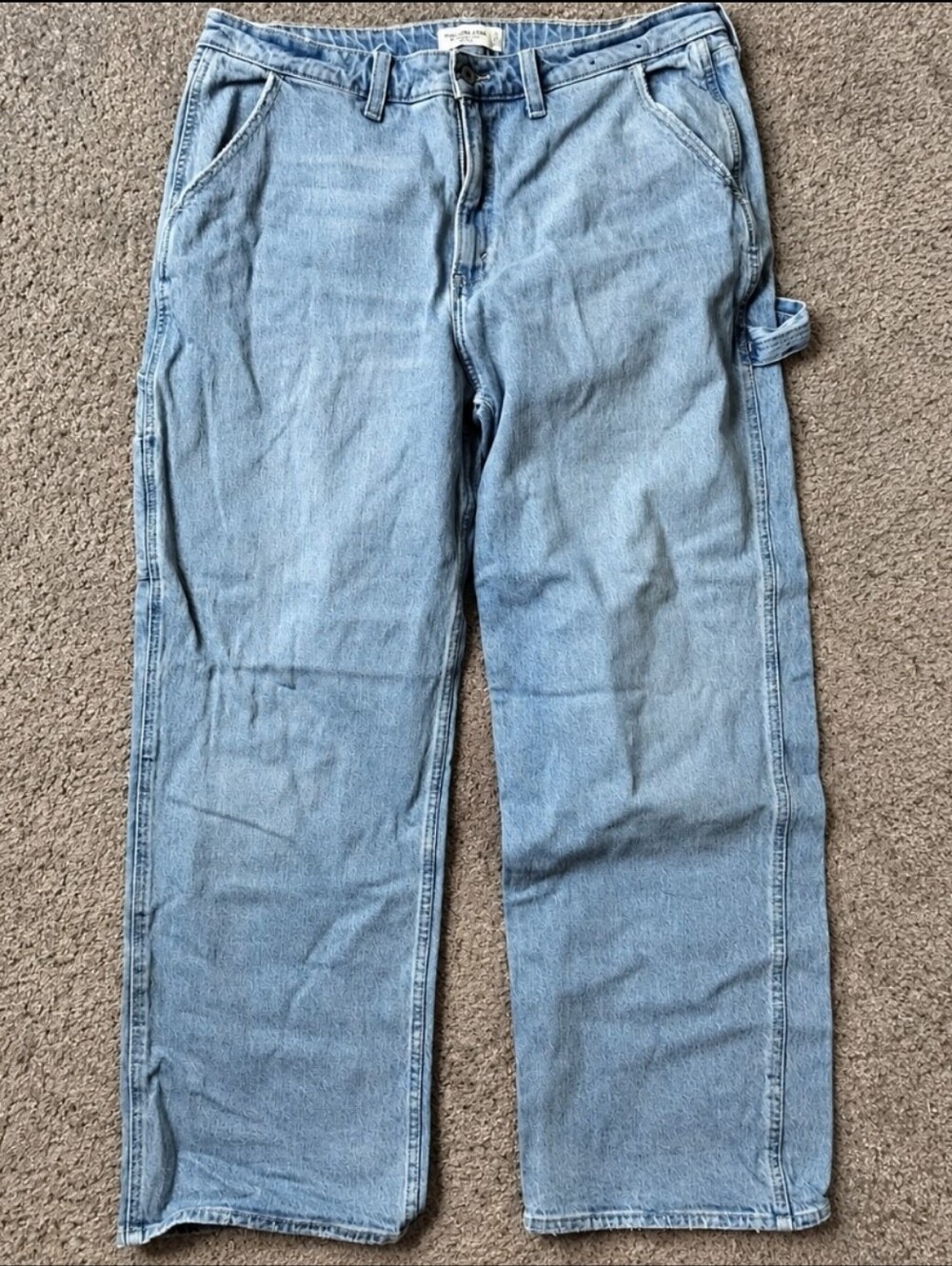 Abercrombie Curve Love 90s Relaxed Carpenter Jeans Womens 33 16R High Rise